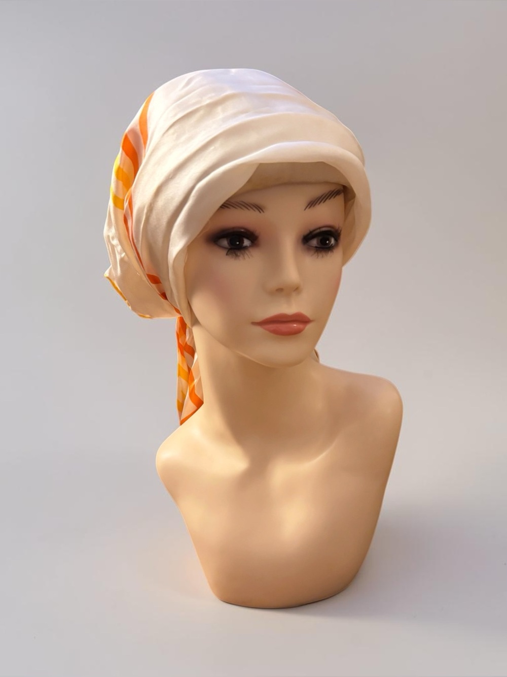 A vintage 1950s–1960s "Miss Mary New York" turban-style headscarf/hat
